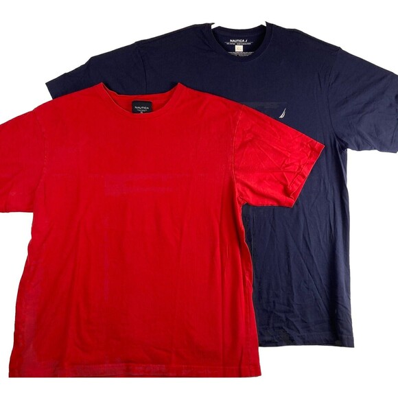 Lot Of 2 Nautica Solid Color T-Shirts Men’s Extra Large - Picture 2 of 11